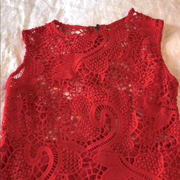 Red Lace Dress - Picture 3 of 4